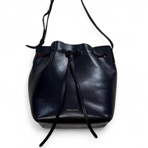 Mansur Gavriel Navy Leather Crossbody Bag